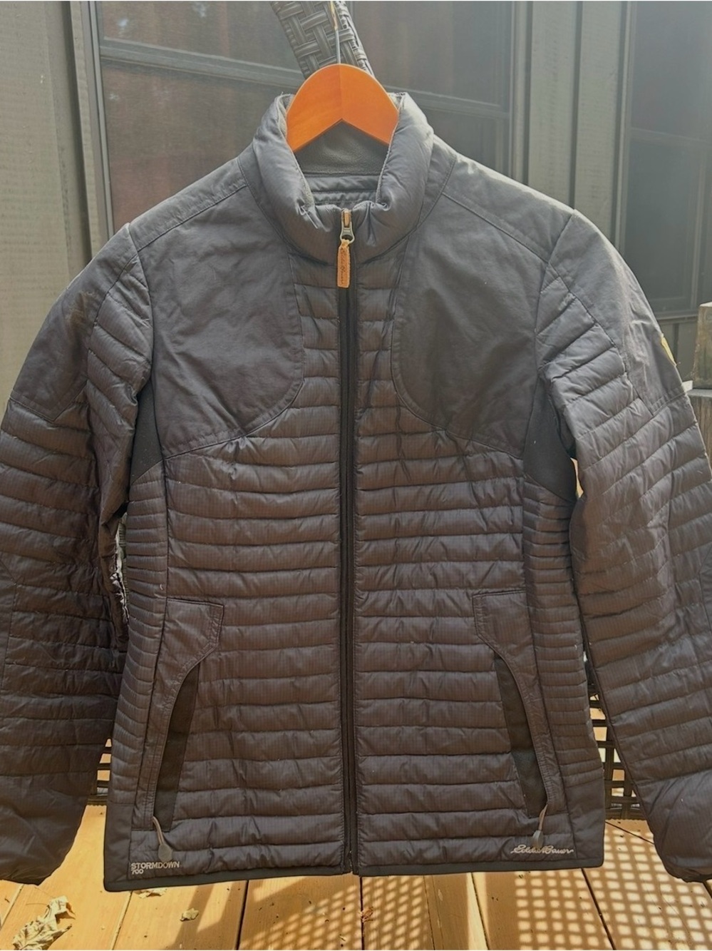 Eddie Bauer Sport Storm Down Women's Black Quilted Lightweight Puffer Jacket